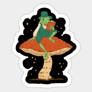 Book Lover Frog Sticker